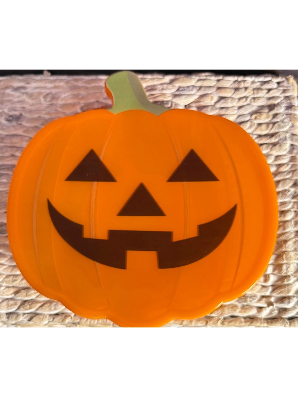 CWC Cook With Color Orange Pumpkin Snack Box Jack-o'-lantern Halloween Snap Lid